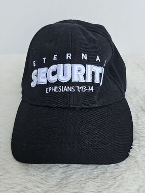 Kys Design CAP Eternal Security Ephesians 1:13-14 Black Baseball Hat